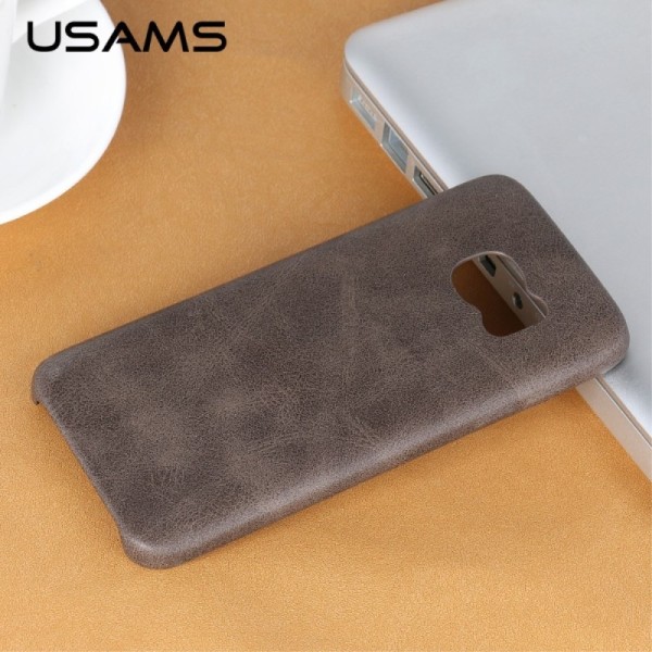 „USAMS“ Slim Leather ādas apvalks - brūns (Galaxy S7)