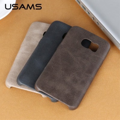 „USAMS“ Slim Leather Samsung Galaxy S7 G930F brūns ādas apvalks / Vacins.lv