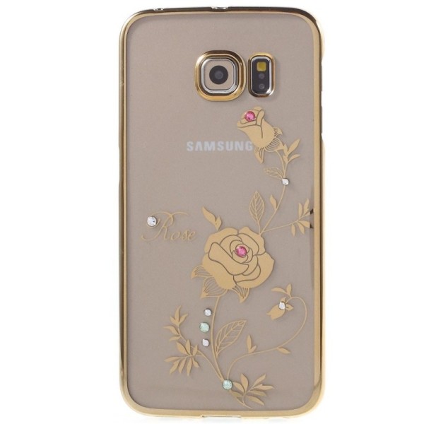 „Kingxbar“ Rose Swarovski apvalks - zelta (Galaxy S6 Edge)