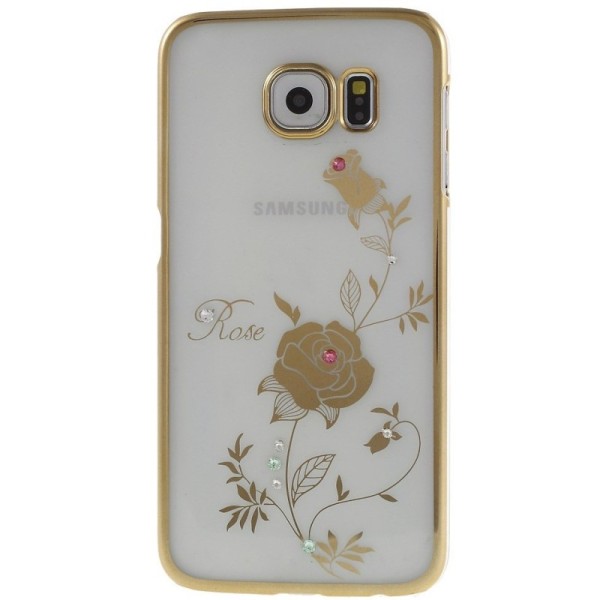 „Kingxbar“ Rose Swarovski apvalks - zelta (Galaxy S6)