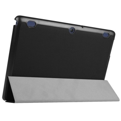 Lenovo Tab2 A10-30 10 atverčiamas juodas odinis dėklas (sulankstomas) / Priedai.lt