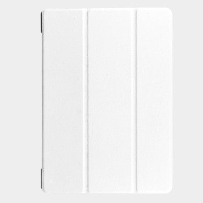 Lenovo Tab2 A10-30 10 atverčiamas baltas odinis dėklas (sulankstomas) / Priedai.lt