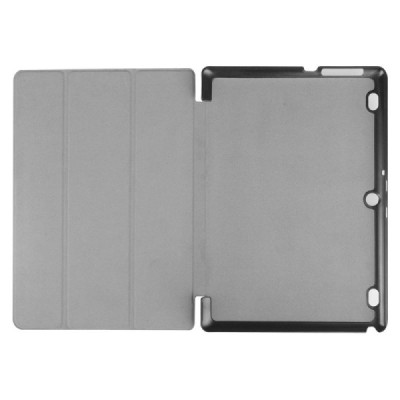 Lenovo Tab2 A10-30 10 atverčiamas baltas odinis dėklas (sulankstomas) / Priedai.lt