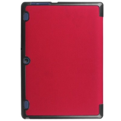 Lenovo Tab2 A10-30 10 atverčiamas raudonas odinis dėklas (sulankstomas) / Priedai.lt