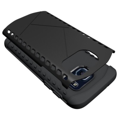 Samsung Galaxy S7 G930 pastiprinātas aizsardzības melns apvalks / Vacins.lv