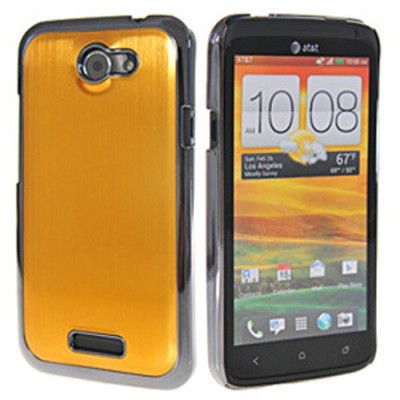 Slīpēta metāla zelts HTC One X apvalks / Vacins.lv