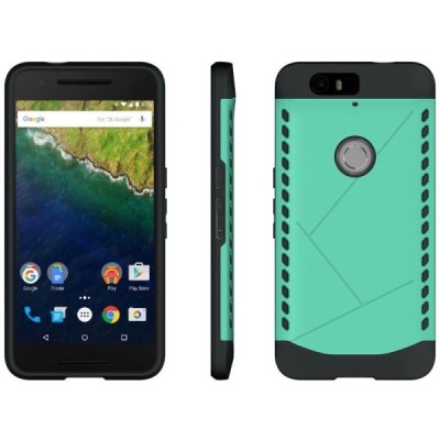 Sustiprintos apsaugos Samsung Huawei Nexus 6P mėtinis kieto silikono (TPU) ir plastiko dėklas / Priedai.lt