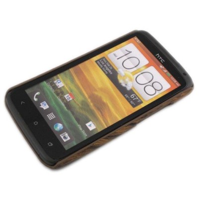 HTC One X plastmasas gaiša koka apvalks / vacins.lv