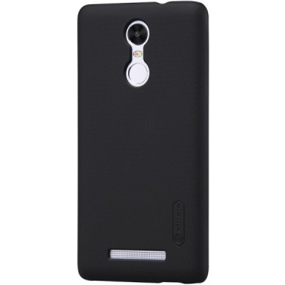 Xiaomi Redmi Note 3 Nillkin Frosted Shield juodas plastikinis dėklas + apsauginė ekrano plėvelė / Priedai.lt