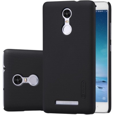 Xiaomi Redmi Note 3 Nillkin Frosted Shield melns plastmasas apvalks + ekrāna aizsargplēve / Vacins.lv