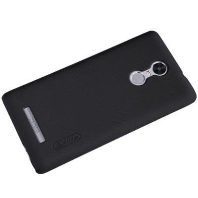 Xiaomi Redmi Note 3 Nillkin Frosted Shield melns plastmasas apvalks + ekrāna aizsargplēve / Vacins.lv