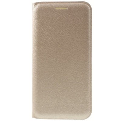 Samsung Galaxy A3 (2016) A310 aukso spalvos odinis atverčiamas Smart Wallet dėklas - piniginė / Priedai.lt