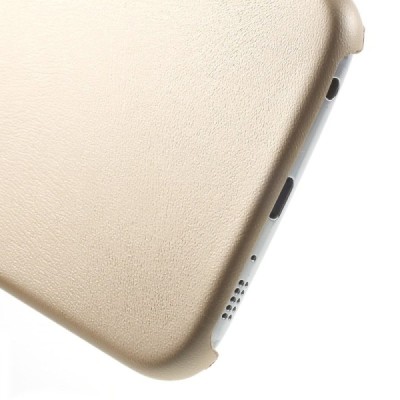 Slim Leather Samsung Galaxy S6 G920F smėlio spalvos odinis dėklas - nugarėlė / Priedai.lt