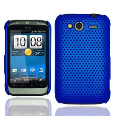 HTC Wildfire S tīkliņa formas zils apvalks / Vacins.lv