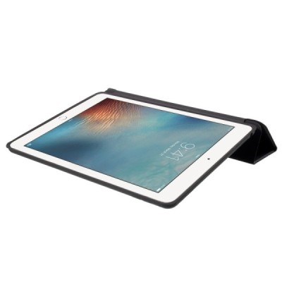Apple iPad Pro 9.7 atverčiamas juodas odinis dėklas - knygutė | Priedai.lt