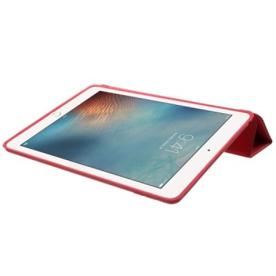 Apple iPad Pro 9.7 atverčiamas raudonas odinis dėklas - knygutė / Priedai.lt