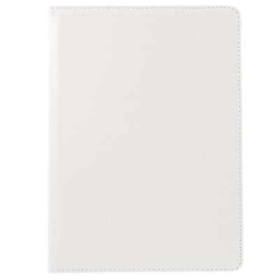 Apple iPad Pro 9.7" atvēramais balts ādas futrālis, grozās 360° grādu apjomā / Vacins.lv