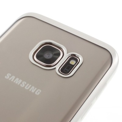 Samsung Galaxy S7 (G930) Cieta silikona (TPU) dzidrs apvalks - sudrabs / vacins.lv