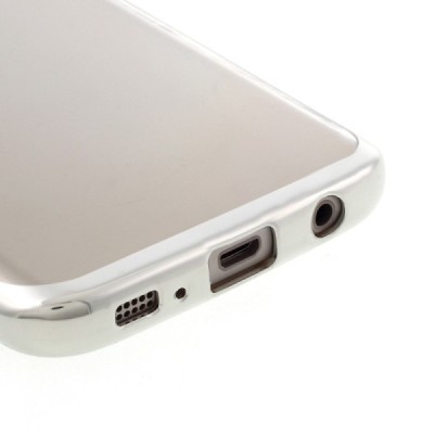 Samsung Galaxy S7 (G930) Cieta silikona (TPU) dzidrs apvalks - sudrabs / vacins.lv