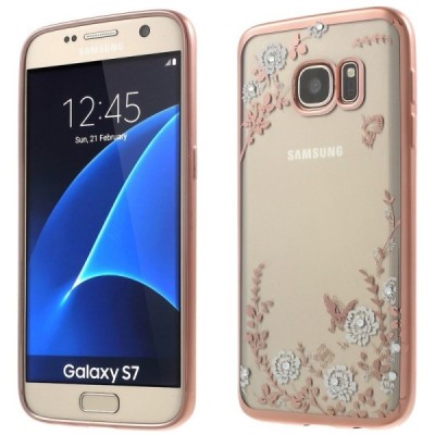 Samsung Galaxy S7 (G930) „Nature“ cieta silikona (TPU) dzidrs apvalks - rozs / vacins.lv