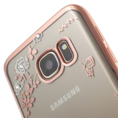 Samsung Galaxy S7 (G930) „Nature“ cieta silikona (TPU) dzidrs apvalks - rozs / vacins.lv