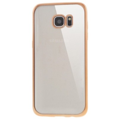 Samsung Galaxy S7 edge (G935) Cieta silikona (TPU) dzidrs apvalks - zelta / vacins.lv