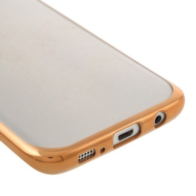 Samsung Galaxy S7 edge (G935) Cieta silikona (TPU) dzidrs apvalks - zelta / vacins.lv