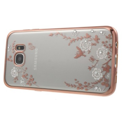 Samsung Galaxy S7 edge (G935) „Nature“ cieta silikona (TPU) dzidrs apvalks - rozs / vacins.lv