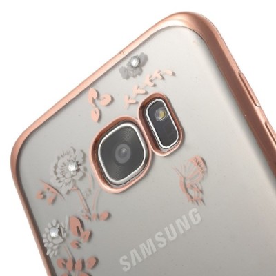 Samsung Galaxy S7 edge (G935) „Nature“ cieta silikona (TPU) dzidrs apvalks - rozs / vacins.lv