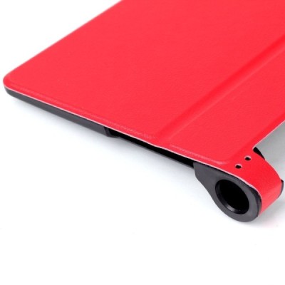Lenovo Yoga Tab 3 8-50 atverčiamas raudonas odinis dėklas (sulankstomas) / Priedai.lt