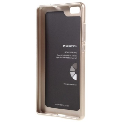 Huawei P8 Lite Mercury zelta cieta silikona (TPU) futrālis / Vacins.lv