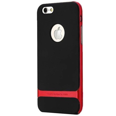 „Rock“ Royce pastiprinātas aizsardzības melns apmales sarkanā krāsā Apple iPhone 6 (6s) apvalks / Vacins.lv