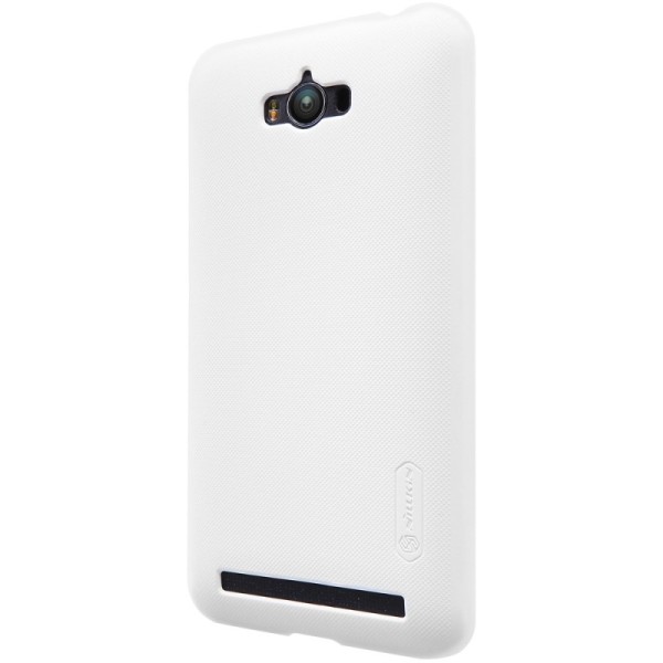 „Nillkin“ Frosted Shield dėklas - baltas + apsauginė ekrano plėvelė (Zenfone Max)
