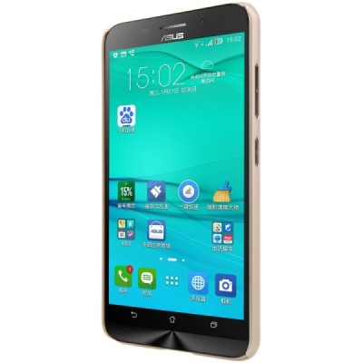 Asus Zenfone Max (ZC550KL) Nillkin Frosted Shield zelta plastmasas apvalks + ekrāna aizsargplēve / Vacins.lv