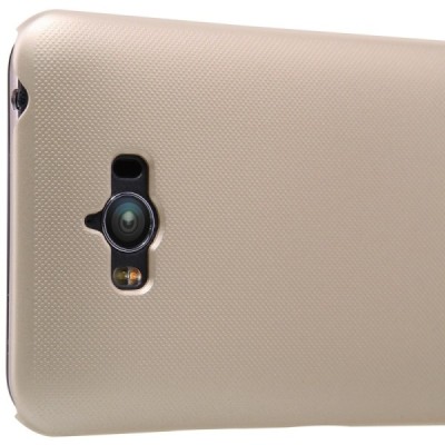 Asus Zenfone Max (ZC550KL) Nillkin Frosted Shield zelta plastmasas apvalks + ekrāna aizsargplēve / Vacins.lv