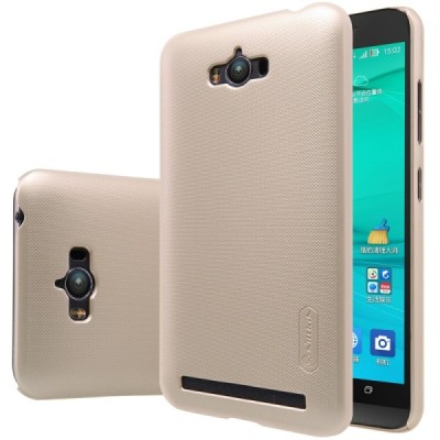 Asus Zenfone Max (ZC550KL) Nillkin Frosted Shield zelta plastmasas apvalks + ekrāna aizsargplēve / Vacins.lv