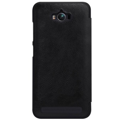 Greznais „Nillkin“ Qin sērijas ādas atvērams melns Asus Zenfone Max (ZC550KL) maciņš / Vacins.lv