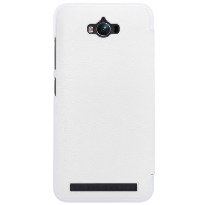 Greznais „Nillkin“ Qin sērijas ādas atvērams balts Asus Zenfone Max (ZC550KL) maciņš / Vacins.lv