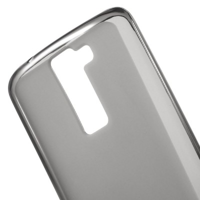 LG K8 (K350N) cieta silikona (TPU) dzidrs (pelēks) un matēts apvalks / Vacins.lv
