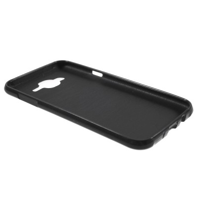 Samsung Galaxy J7 (J700) cieta silikona (TPU) melns apvalks / vacins.lv