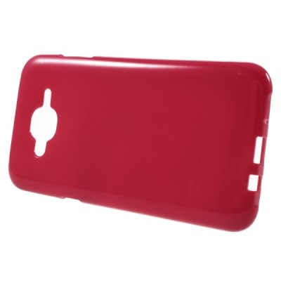 Samsung Galaxy J7 (J700) cieta silikona (TPU) sarkans apvalks / vacins.lv