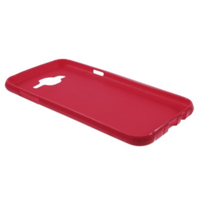 Samsung Galaxy J7 (J700) cieta silikona (TPU) sarkans apvalks / vacins.lv