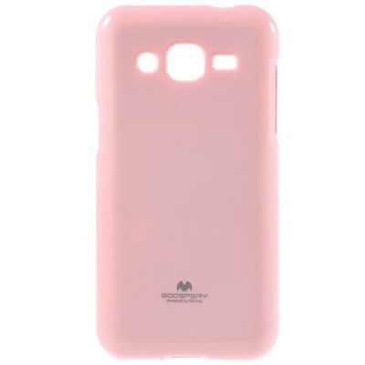 Samsung Galaxy J2 (J200) Mercury gaiši rozs cieta silikona (TPU) apvalks / vacins.lv