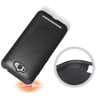 Pastiprinātas aizsardzības melns Asus Zenfone Max (ZC550KL) apvalks / Vacins.lv