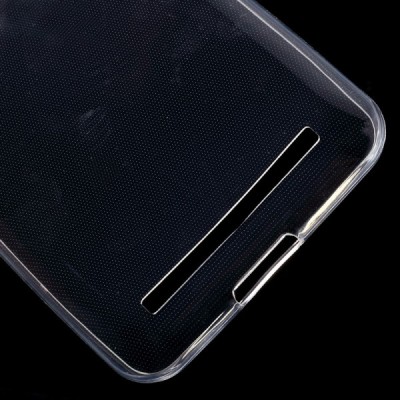 Asus Zenfone Max (ZC550KL) dzidrs (caurspīdīgs) cieta silikona TPU pasaulē planākais apvalks / Vacins.lv