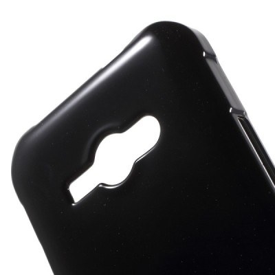 Samsung Galaxy J1 Ace (J110) Mercury juodas kieto silikono tpu dėklas - nugarėlė / Priedai.lt