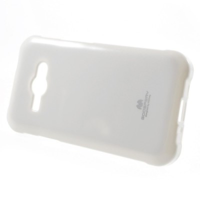 Samsung Galaxy J1 Ace (J110) Mercury baltas kieto silikono tpu dėklas - nugarėlė / Priedai.lt