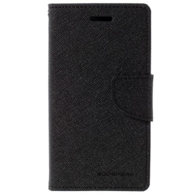 Samsung Galaxy J1 Ace (J110) Mercury juodas atverčiamas dėklas - piniginė / Priedai.lt