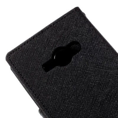 Samsung Galaxy J1 Ace (J110) Mercury juodas atverčiamas dėklas - piniginė / Priedai.lt