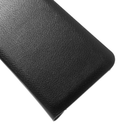 Samsung Galaxy J1 Ace (J110) juodas odinis atverčiamas Smart Wallet dėklas - piniginė / Priedai.lt